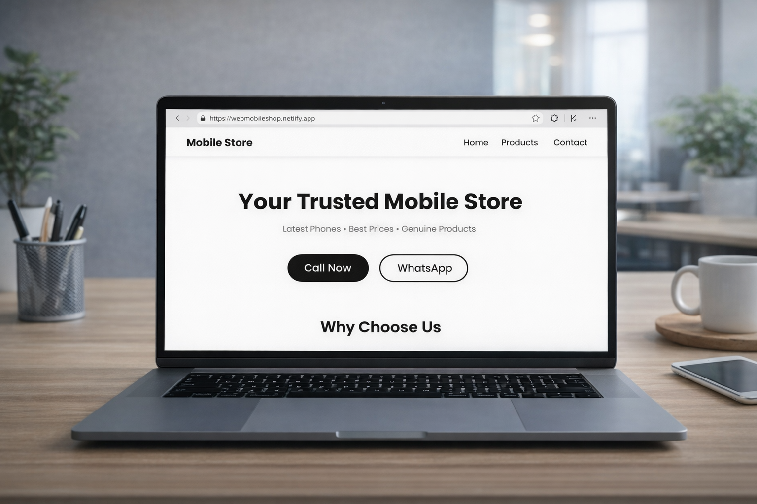 Mobile Shop Website